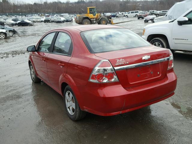 KL1TD56698B101345 - 2008 CHEVROLET AVEO BASE MAROON photo 3