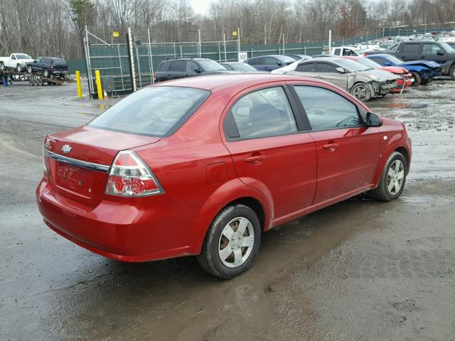 KL1TD56698B101345 - 2008 CHEVROLET AVEO BASE MAROON photo 4