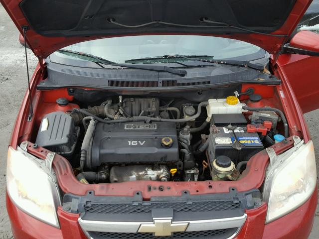 KL1TD56698B101345 - 2008 CHEVROLET AVEO BASE MAROON photo 7