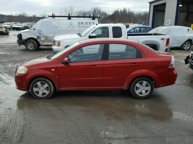 KL1TD56698B101345 - 2008 CHEVROLET AVEO BASE MAROON photo 9