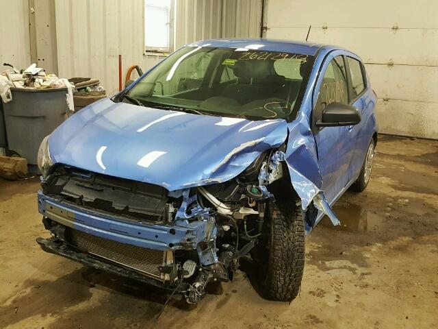 KL8CB6SA9HC747227 - 2017 CHEVROLET SPARK LS BLUE photo 2