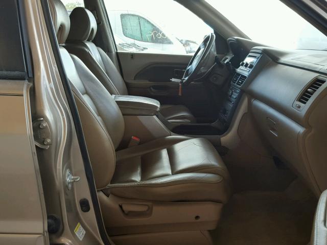 5FNYF28656B019482 - 2006 HONDA PILOT EX TAN photo 5