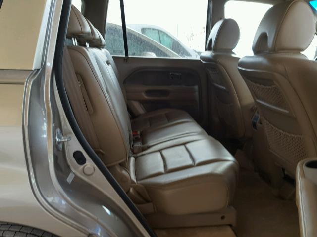 5FNYF28656B019482 - 2006 HONDA PILOT EX TAN photo 6