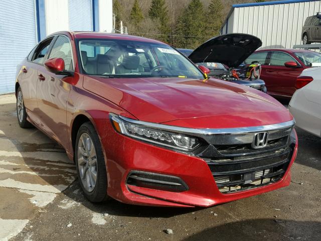 1HGCV1F16JA038334 - 2018 HONDA ACCORD LX BURGUNDY photo 1