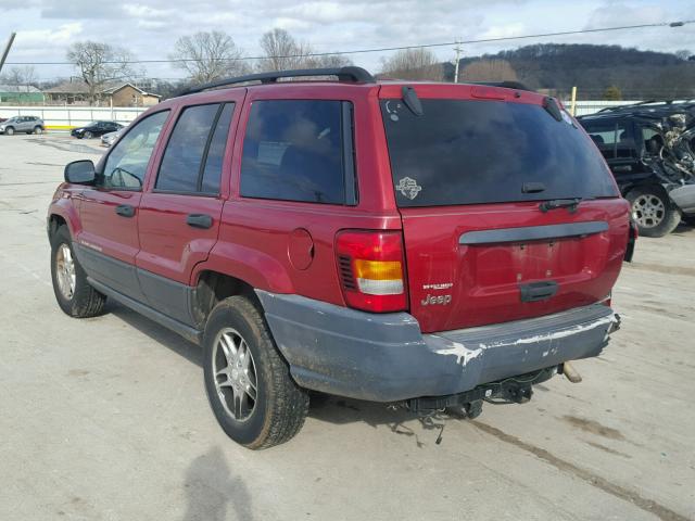 1J4GX48S74C370979 - 2004 JEEP GRAND CHER RED photo 3