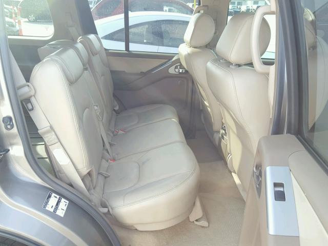 5N1AR18UX7C606224 - 2007 NISSAN PATHFINDER GOLD photo 6