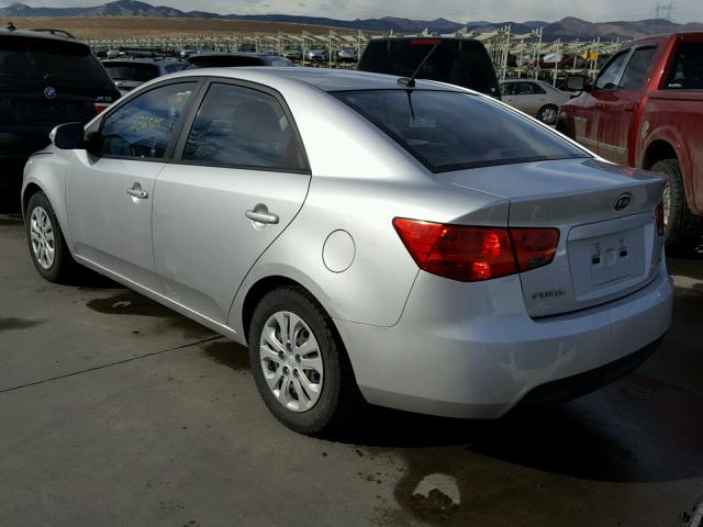 KNAFU4A28A5052628 - 2010 KIA FORTE EX SILVER photo 3