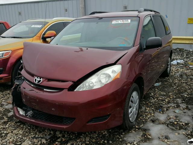 5TDZA23C86S565754 - 2006 TOYOTA SIENNA CE BURGUNDY photo 2