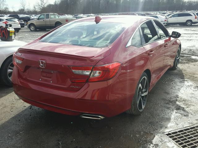 1HGCV1F33JA054671 - 2018 HONDA ACCORD SPO RED photo 4