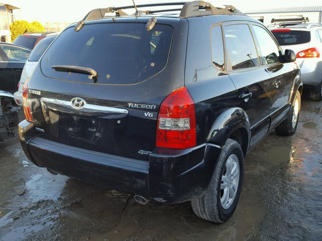 KM8JN72D16U291829 - 2006 HYUNDAI TUCSON GLS BLACK photo 4