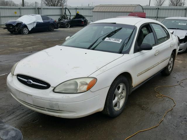 1FAFP55U01A180001 - 2001 FORD TAURUS SES WHITE photo 2