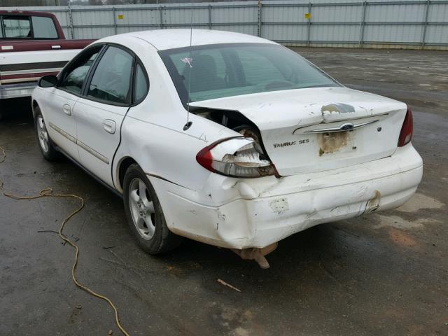 1FAFP55U01A180001 - 2001 FORD TAURUS SES WHITE photo 3