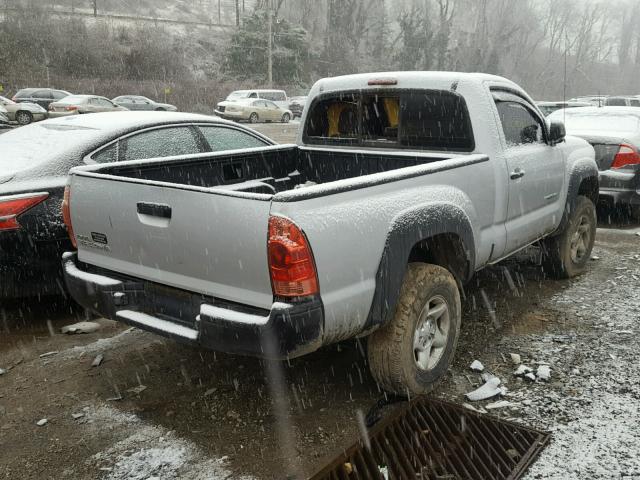 5TEPX42N76Z247759 - 2006 TOYOTA TACOMA SILVER photo 4