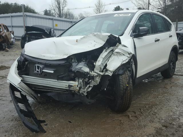 5J6RM4H31EL102358 - 2014 HONDA CR-V LX WHITE photo 2