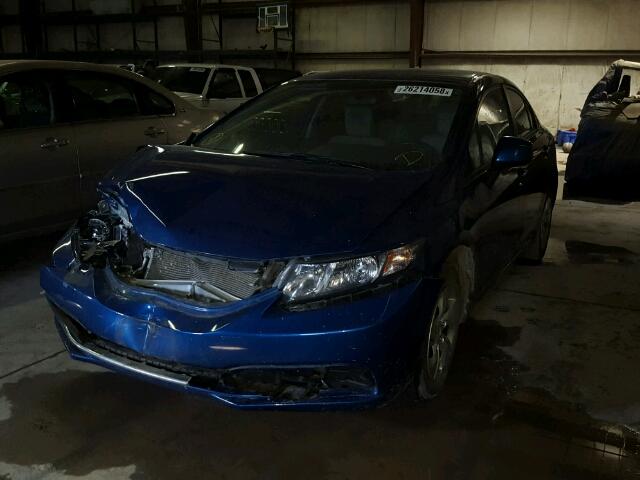 19XFB2F59DE025351 - 2013 HONDA CIVIC LX BLUE photo 2