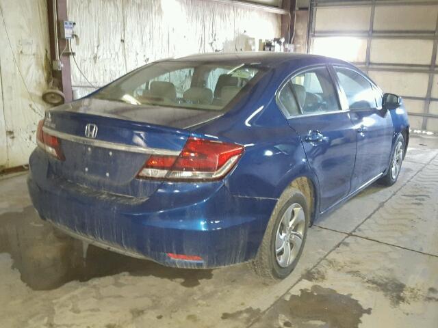 19XFB2F59DE025351 - 2013 HONDA CIVIC LX BLUE photo 4