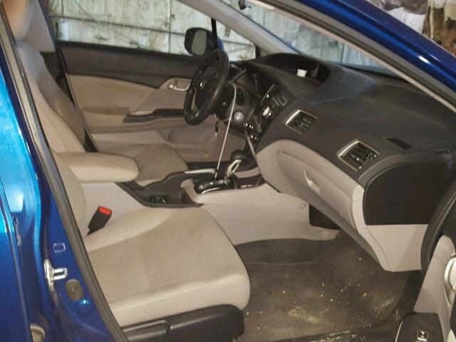 19XFB2F59DE025351 - 2013 HONDA CIVIC LX BLUE photo 5