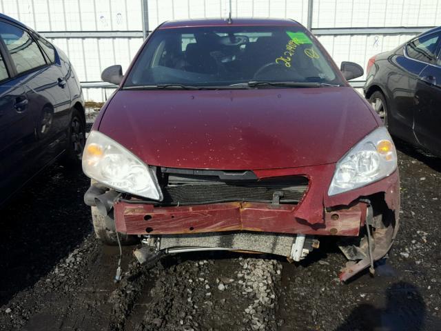 1G2ZH57N394165467 - 2009 PONTIAC G6 GT BURGUNDY photo 9