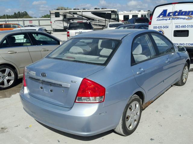 KNAFE122775475686 - 2007 KIA SPECTRA EX BLUE photo 4