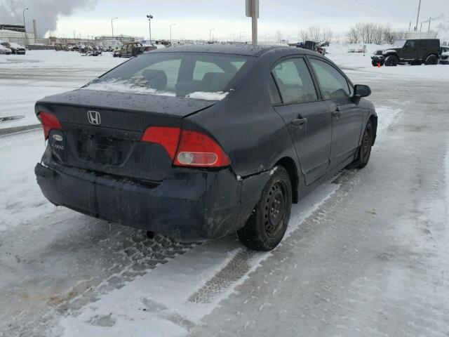 2HGFA16347H009211 - 2007 HONDA CIVIC DX BLACK photo 4