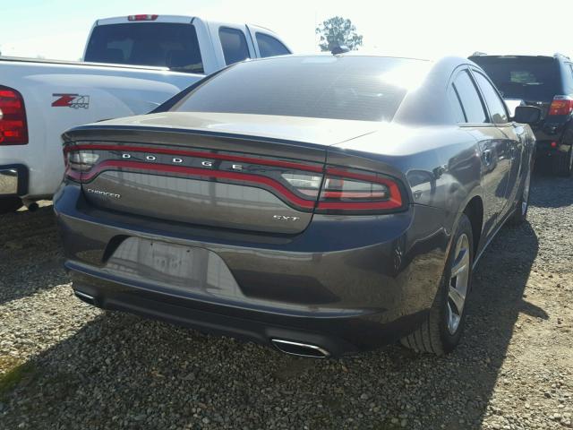 2C3CDXHG9FH870270 - 2015 DODGE CHARGER SX GRAY photo 4