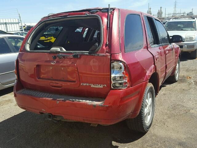 1GHDT13S122234967 - 2002 OLDSMOBILE BRAVADA RED photo 4