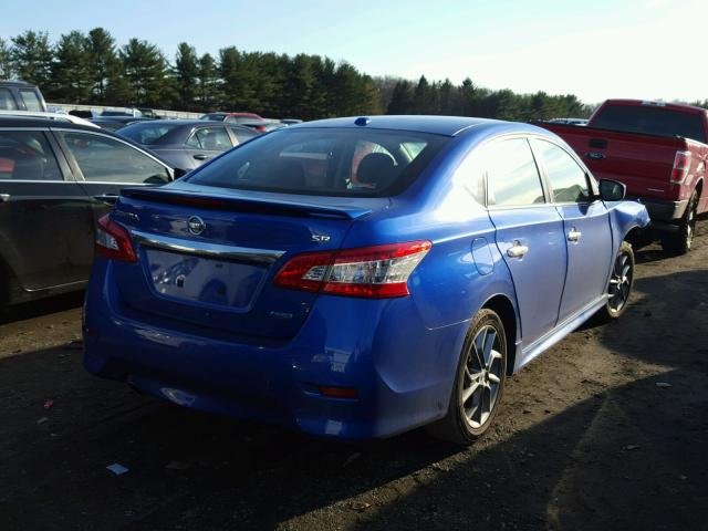 3N1AB7AP9EY270704 - 2014 NISSAN SENTRA S BLUE photo 4