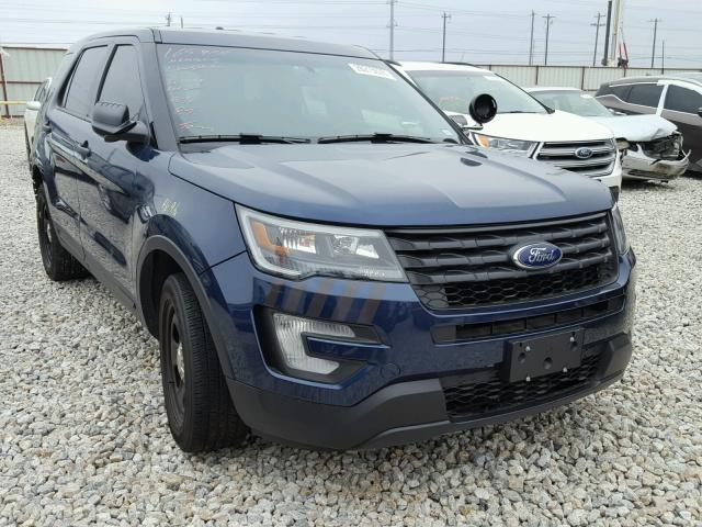 1FM5K8AR1HGA63568 - 2017 FORD EXPLORER P BLUE photo 1