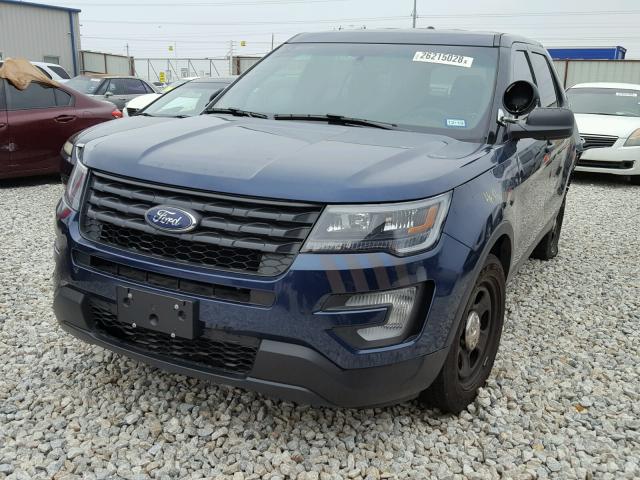 1FM5K8AR1HGA63568 - 2017 FORD EXPLORER P BLUE photo 2