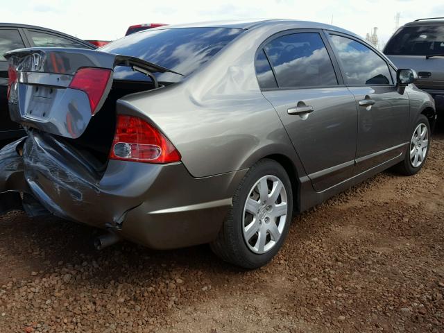 1HGFA16577L009031 - 2007 HONDA CIVIC LX BROWN photo 4