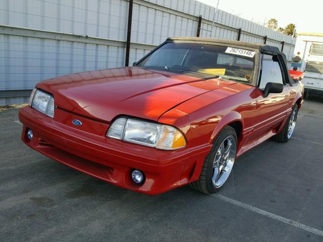 1FABP27M5GF278091 - 1986 FORD MUSTANG LX RED photo 2