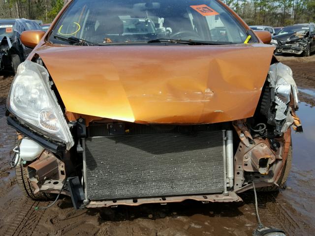 JHMGE88479S050786 - 2009 HONDA FIT SPORT ORANGE photo 9