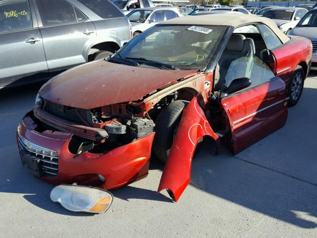 1C3EL65R44N172892 - 2004 CHRYSLER SEBRING LI RED photo 2