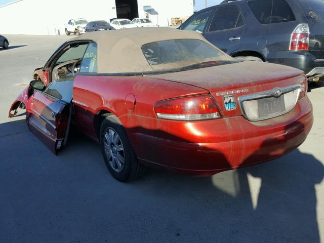 1C3EL65R44N172892 - 2004 CHRYSLER SEBRING LI RED photo 3