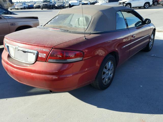 1C3EL65R44N172892 - 2004 CHRYSLER SEBRING LI RED photo 4