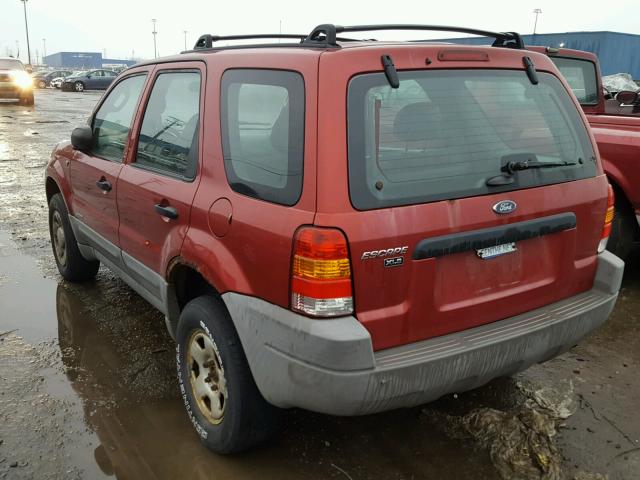 1FMYU021X1KA48748 - 2001 FORD ESCAPE XLS RED photo 3