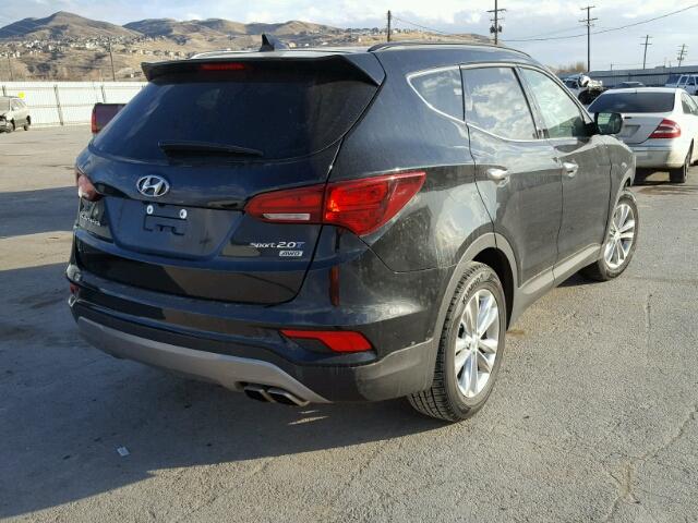 5XYZUDLA8JG516013 - 2018 HYUNDAI SANTA FE S BLACK photo 4