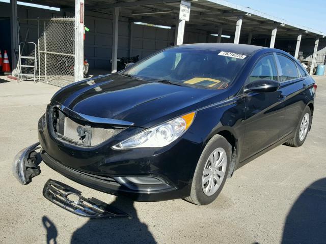 5NPEB4AC0DH607380 - 2013 HYUNDAI SONATA GLS BLACK photo 2