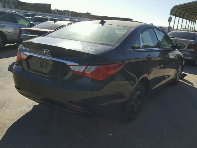 5NPEB4AC0DH607380 - 2013 HYUNDAI SONATA GLS BLACK photo 4