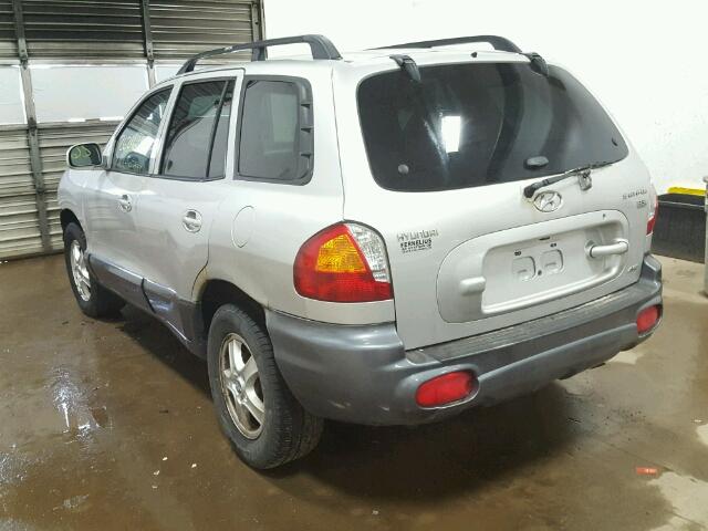 KM8SC73E74U683602 - 2004 HYUNDAI SANTA FE G SILVER photo 3