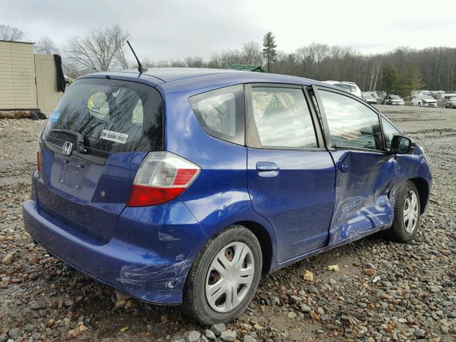 JHMGE88269S049286 - 2009 HONDA FIT BLUE photo 4