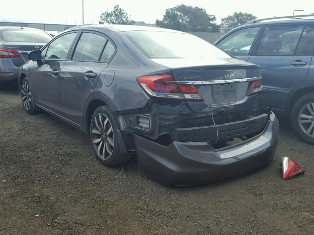 19XFB2F9XEE210089 - 2014 HONDA CIVIC EXL CHARCOAL photo 3