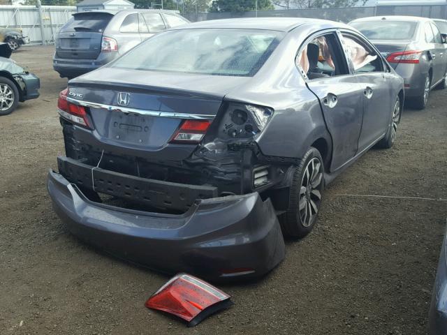 19XFB2F9XEE210089 - 2014 HONDA CIVIC EXL CHARCOAL photo 4