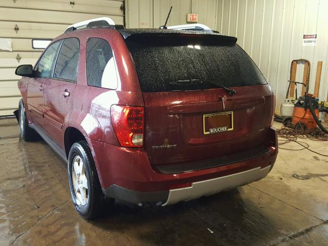 2CKDL43F586020059 - 2008 PONTIAC TORRENT BURGUNDY photo 3