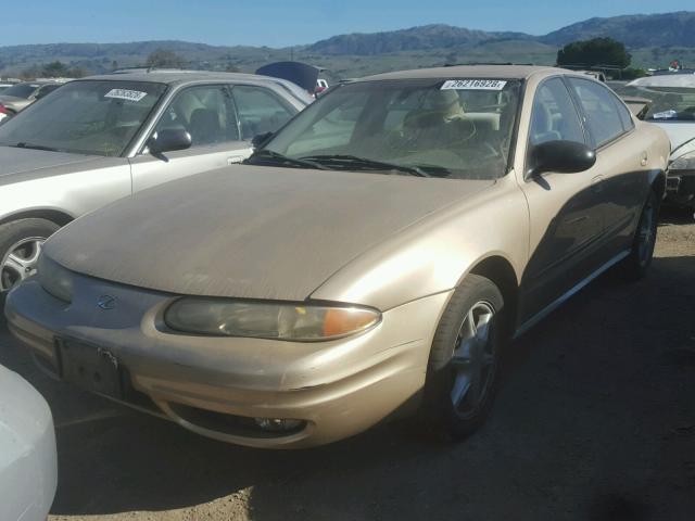 1G3NL52E12C223376 - 2002 OLDSMOBILE ALERO GL BEIGE photo 2