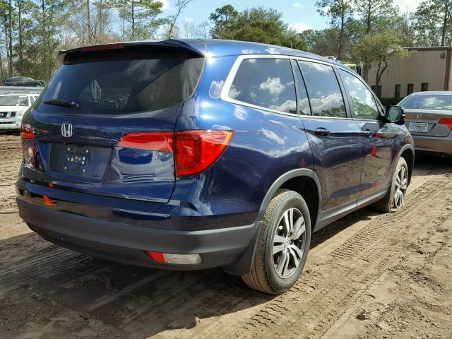 5FNYF5H5XGB006530 - 2016 HONDA PILOT EXL BLUE photo 4