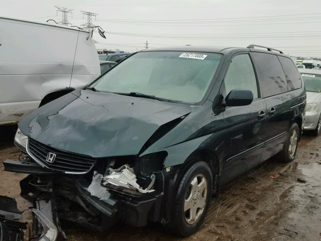 2HKRL186XYH519343 - 2000 HONDA ODYSSEY EX GREEN photo 2