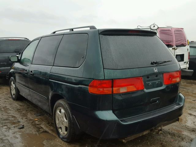 2HKRL186XYH519343 - 2000 HONDA ODYSSEY EX GREEN photo 3