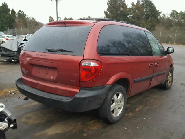 1D4GP45R06B591388 - 2006 DODGE CARAVAN SX RED photo 4