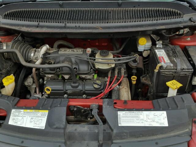 1D4GP45R06B591388 - 2006 DODGE CARAVAN SX RED photo 7